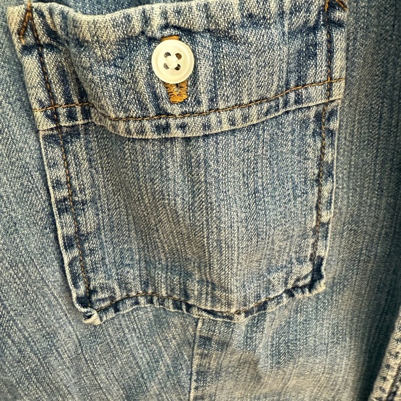 GAP Vintage Sleeveless Denim Shirt Vest Large - Picture 3 of 4